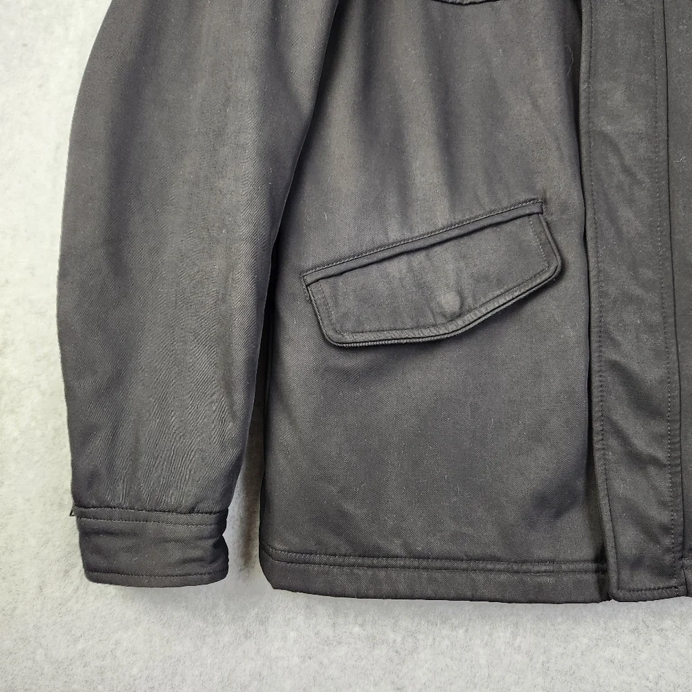 Banana Republic Men's Size Small Black Zip Up & Button Moto Style Jacket